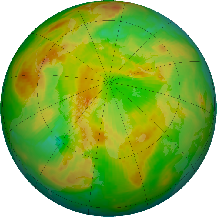 Arctic ozone map for 26 May 1999